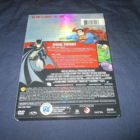 Superman/Batman: Public Enemies (DVD, 2009, 2-Disc Set, Widescreen) Animated - Picture 2 of 6